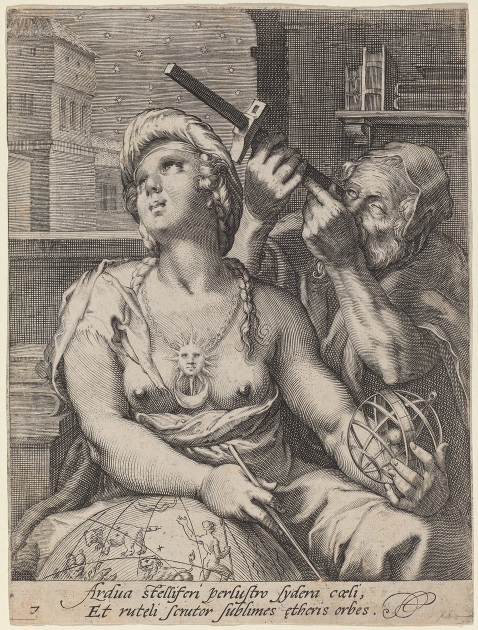 Astronomia autorstwa Cornelis Jacobsz Drebbel, after Hendrik Goltzius