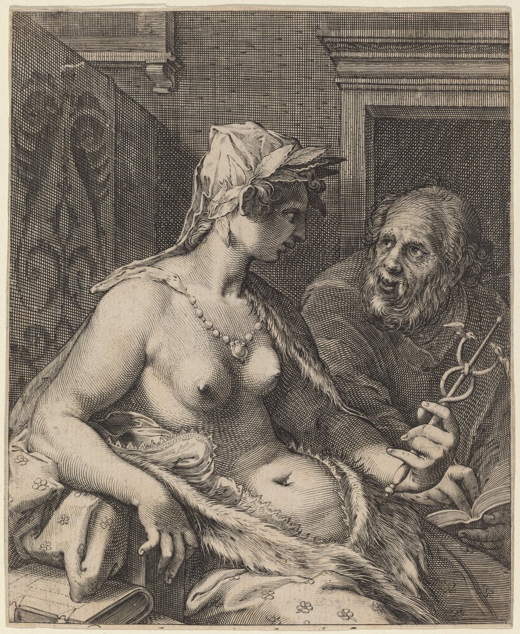 Poezja autorstwa Cornelis Jacobsz Drebbel, after Hendrik Goltzius