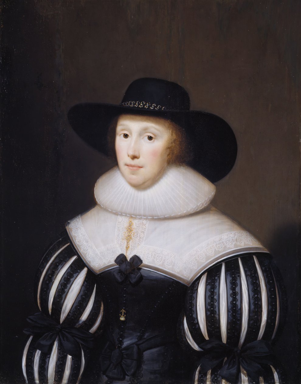 Portret Grace Bradbourne, żony Thomasa Holte, 1627-1700. autorstwa Cornelis Janssens van Ceulen