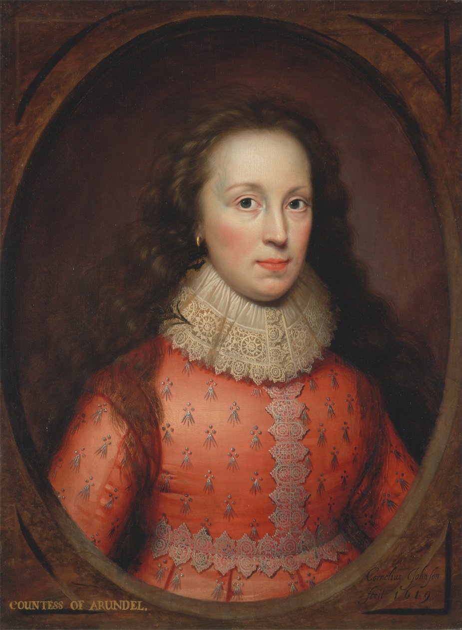 Portret kobiety, tradycyjnie identyfikowanej jako hrabina Arundel autorstwa Cornelis Janssens van Ceulen