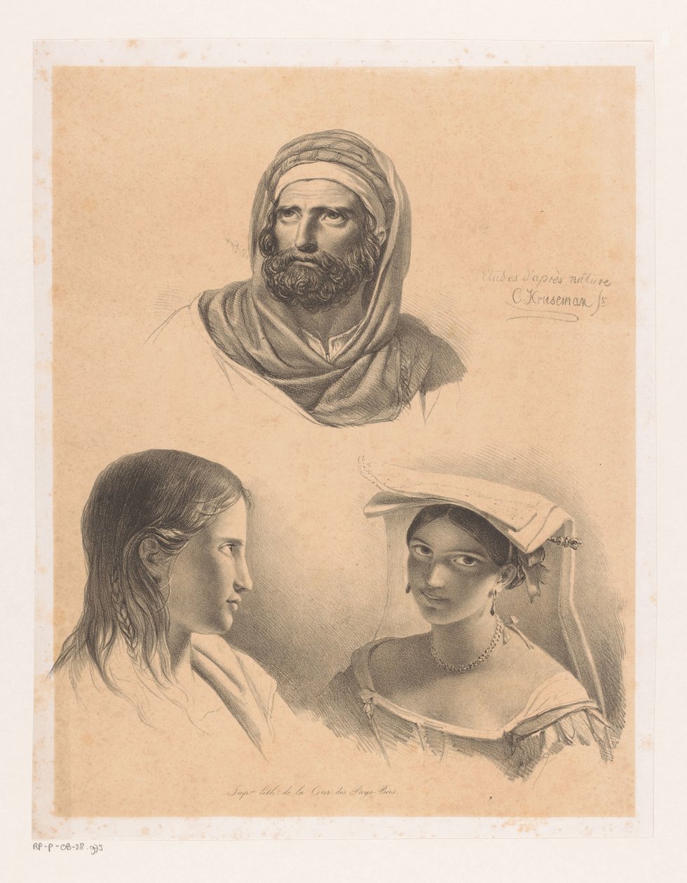 Trzy portrety autorstwa Cornelis Kruseman