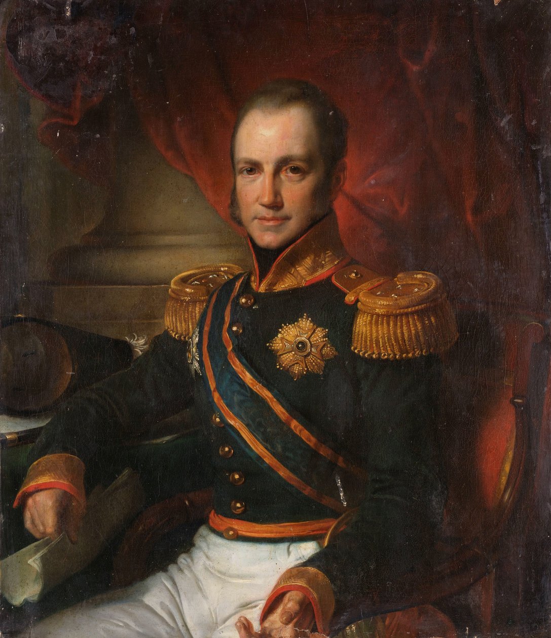 Portret Godarta Aleksandra Gerarda Philipa, barona van der Capellena, generalnego gubernatora Holenderskich Indii Wschodnich autorstwa Cornelis Kruseman