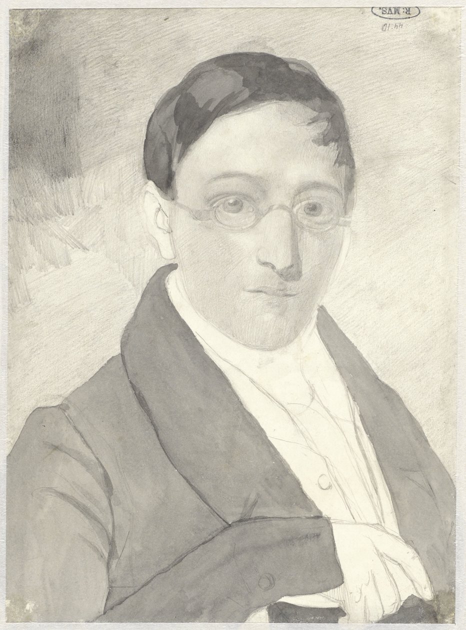 Portret pana w okularach autorstwa Cornelis Kruseman