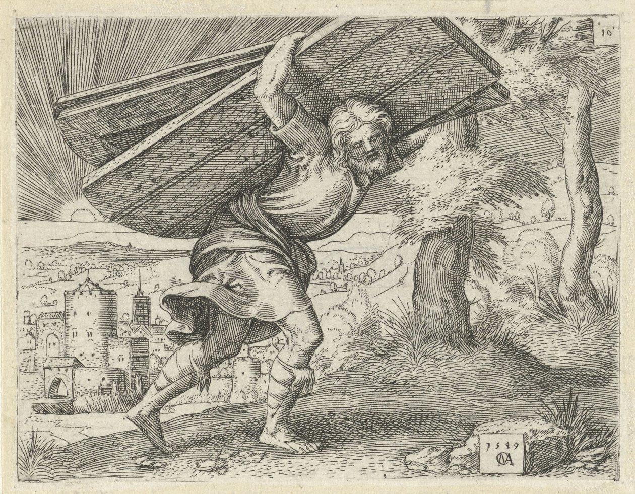 Samson niesie bramy Gazy Historia Samsona (tytuł serii) autorstwa Cornelis Massijs