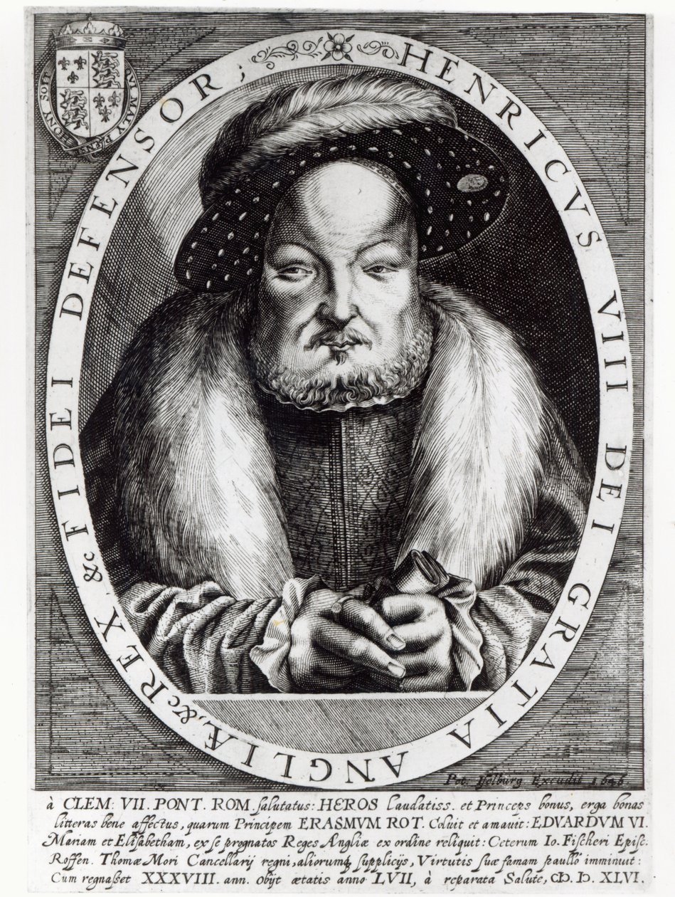 Portret Henryka VIII, rytowany przez Petera Isselburga, 1646 autorstwa Cornelis Massys