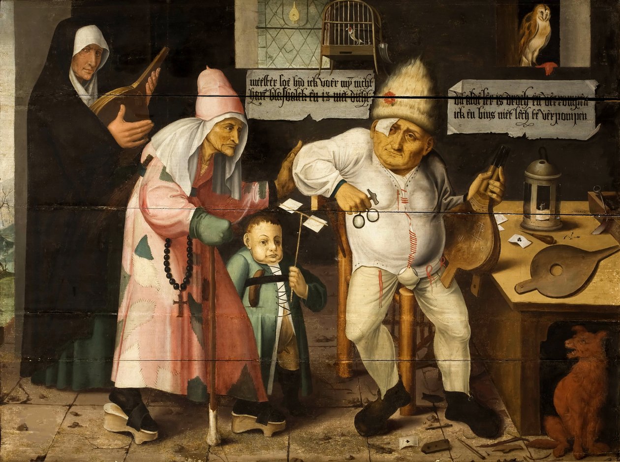 Naprawianie miechów Według Hieronima Boscha, ok. 1930 r. 1550. autorstwa Cornelis Massys