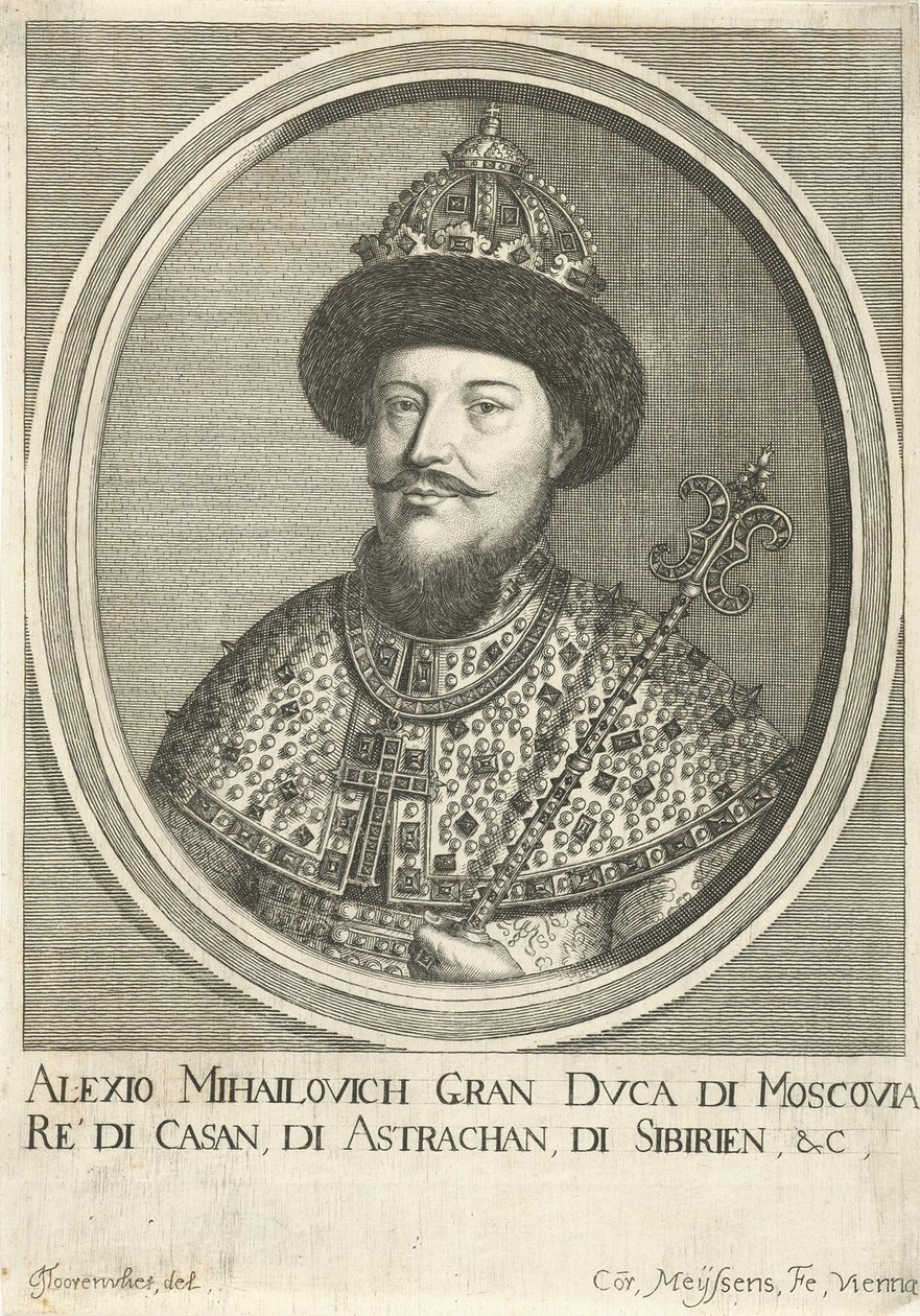 Portret cara Rosji Aleksego I Michajłowicza 1629-1676, 1670 autorstwa Cornelis Meyssens