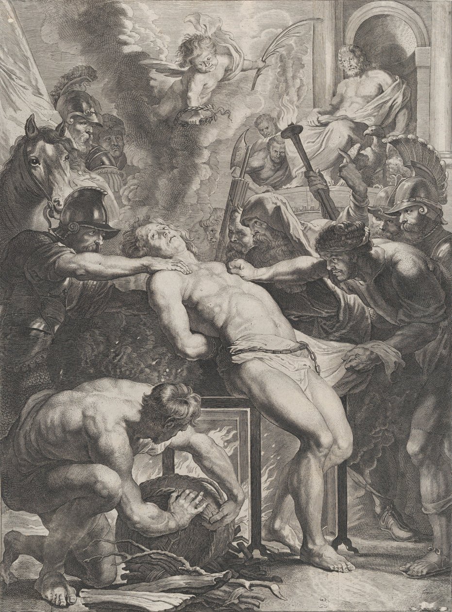 Męczeństwo św. Wawrzyńca, ca. 1640-70. autorstwa Cornelis Meyssens.