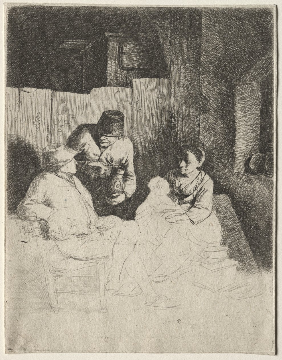 Matka siedząca w gospodzie, połowa XVII wieku. autorstwa Cornelis Pietersz Bega