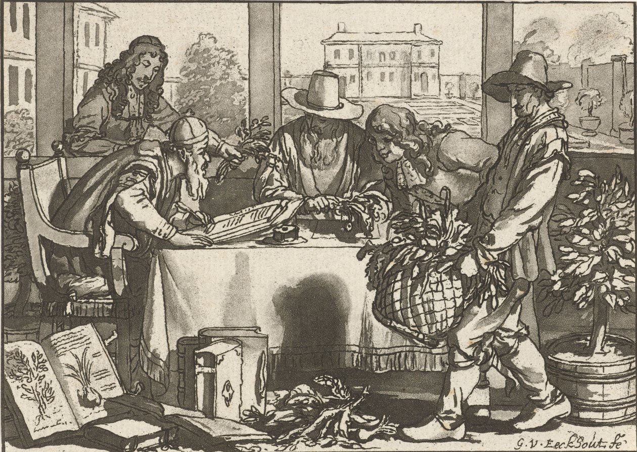 botanik autorstwa Cornelis Ploos van Amstel (signed by artist)