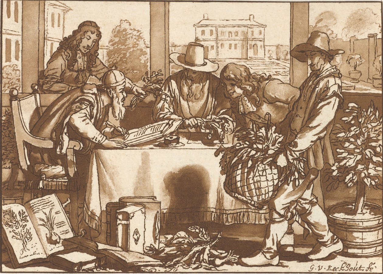 botanik autorstwa Cornelis Ploos van Amstel (signed by artist)