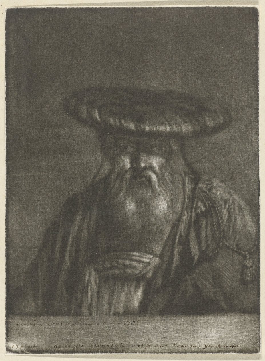 orientalny człowiek autorstwa Cornelis Ploos van Amstel (signed by artist)