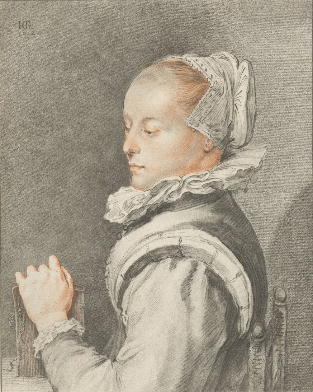 Portret młodej kobiety autorstwa Cornelis Ploos van Amstel (signed by artist)