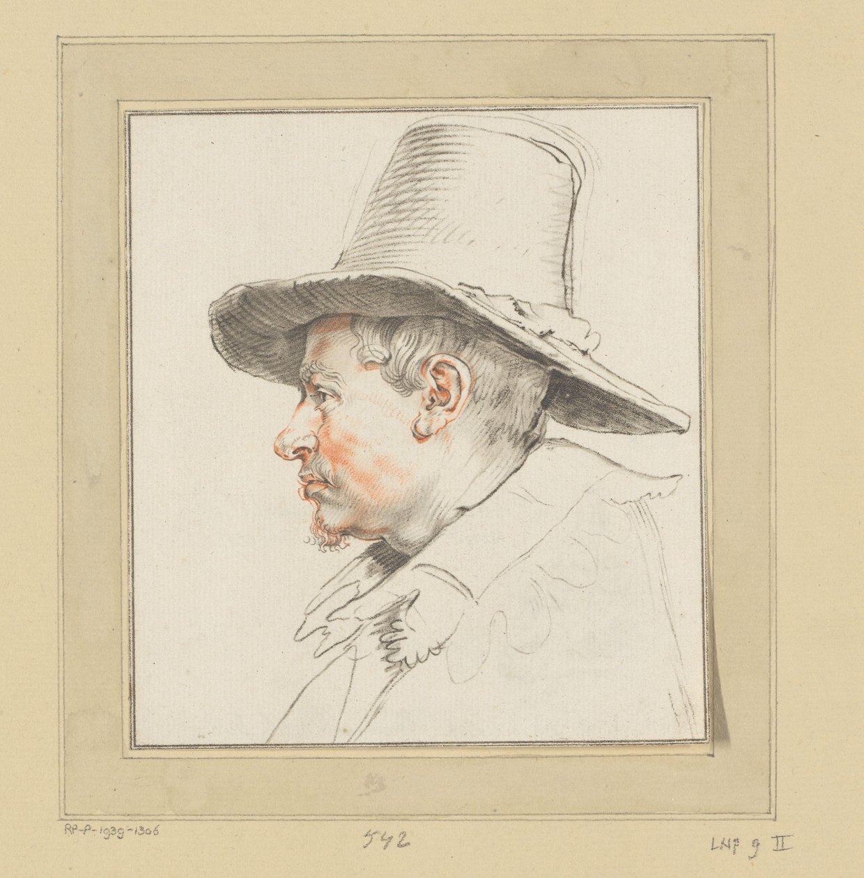 Portret nieznanego mężczyzny autorstwa Cornelis Ploos van Amstel (signed by artist)