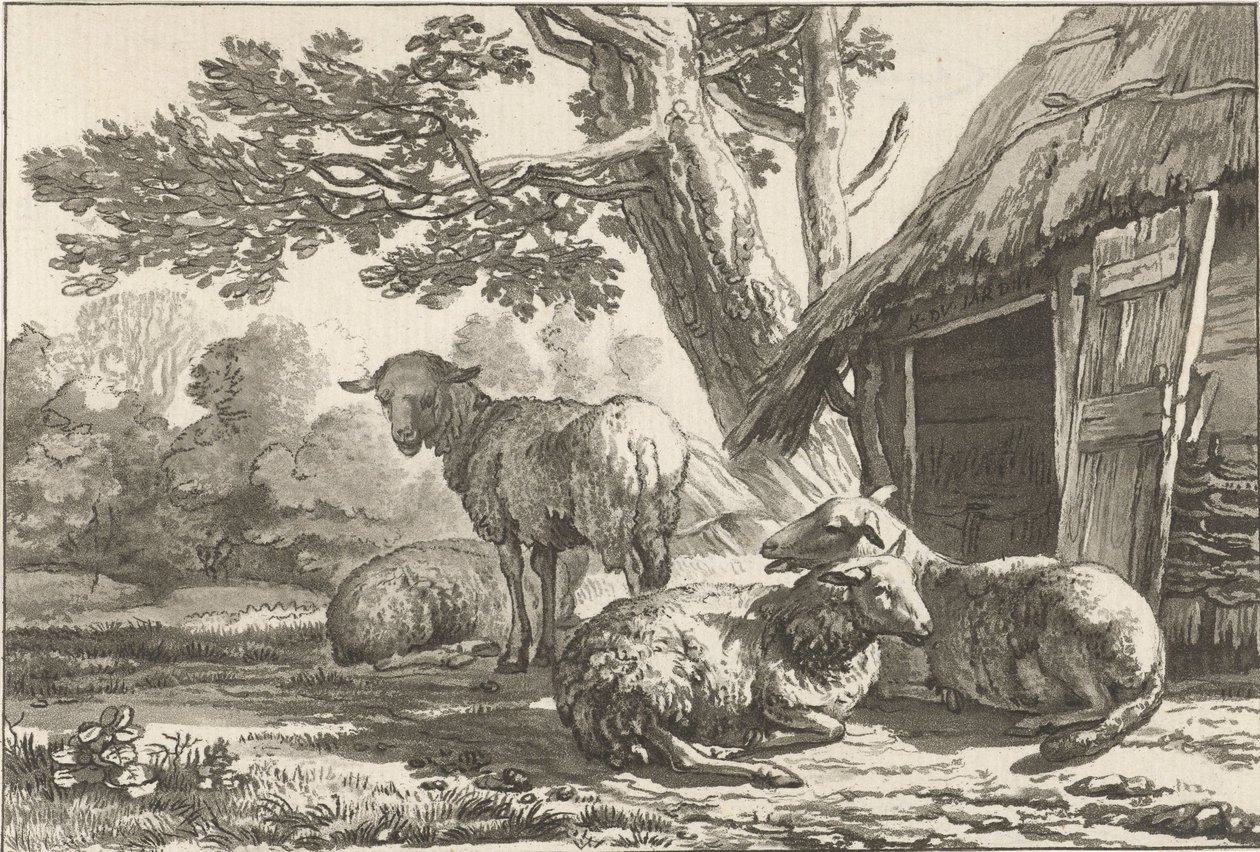 owczarnia autorstwa Cornelis Ploos van Amstel (signed by artist)