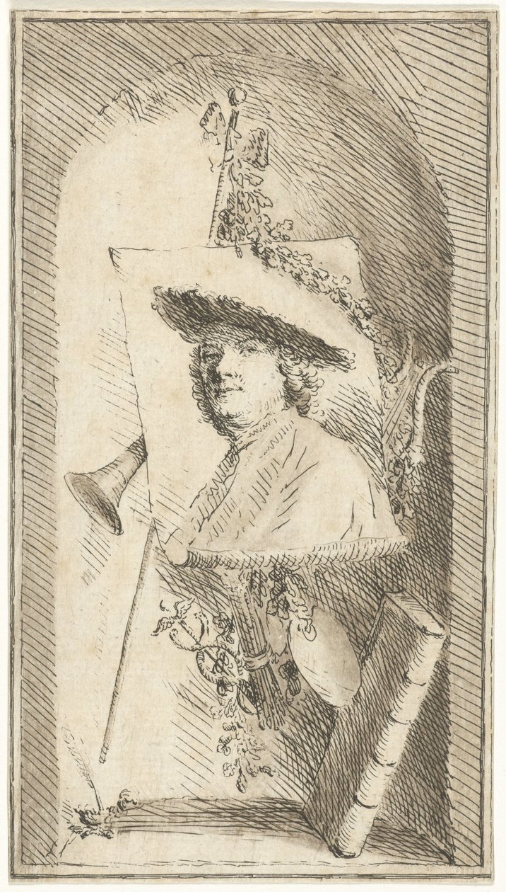 Autoportret Cornelisa Ploosa van Amstela autorstwa Cornelis Ploos van Amstel (signed by artist)
