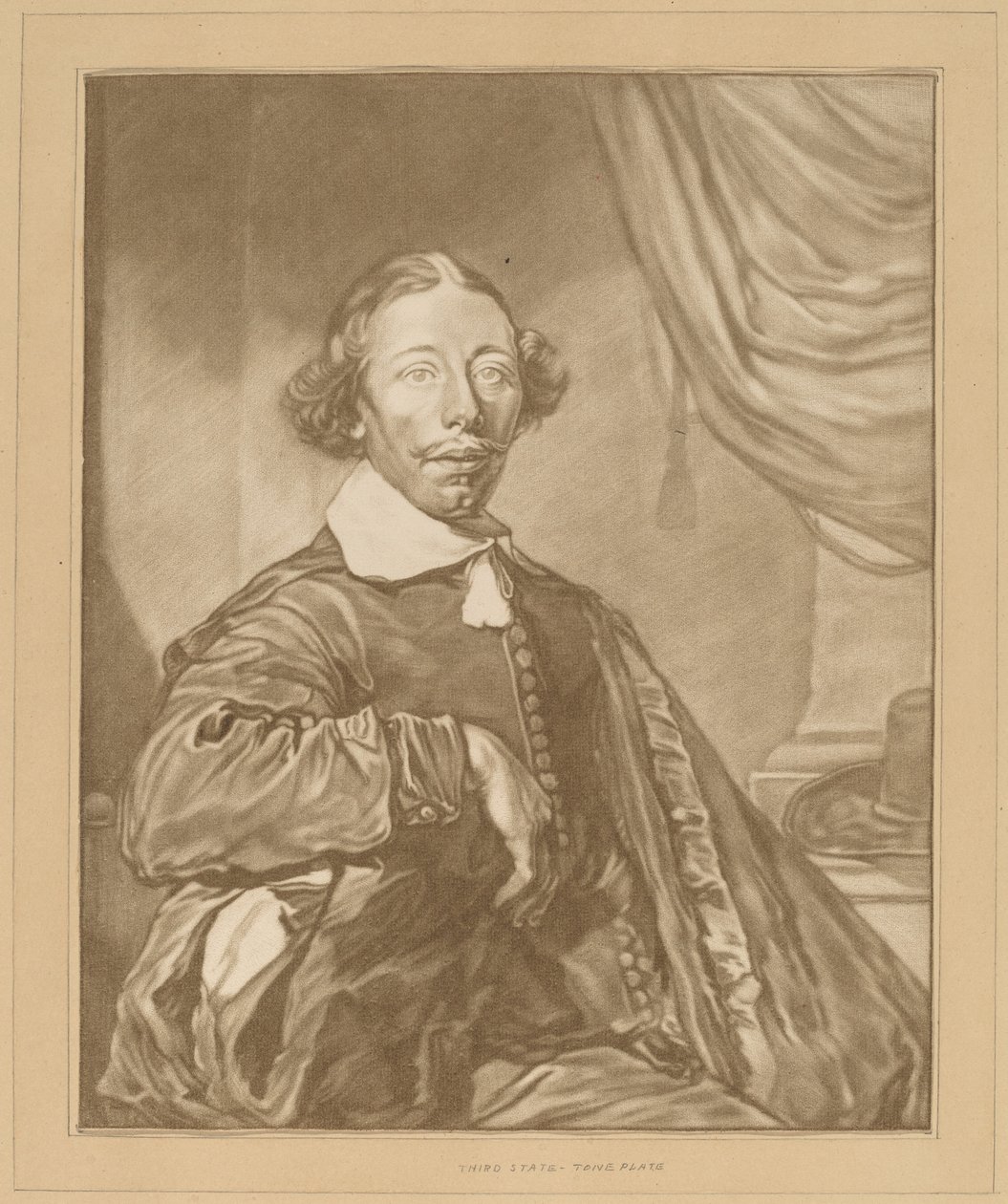 Portret siedzącego mężczyzny autorstwa Cornelis Ploos van Amstel