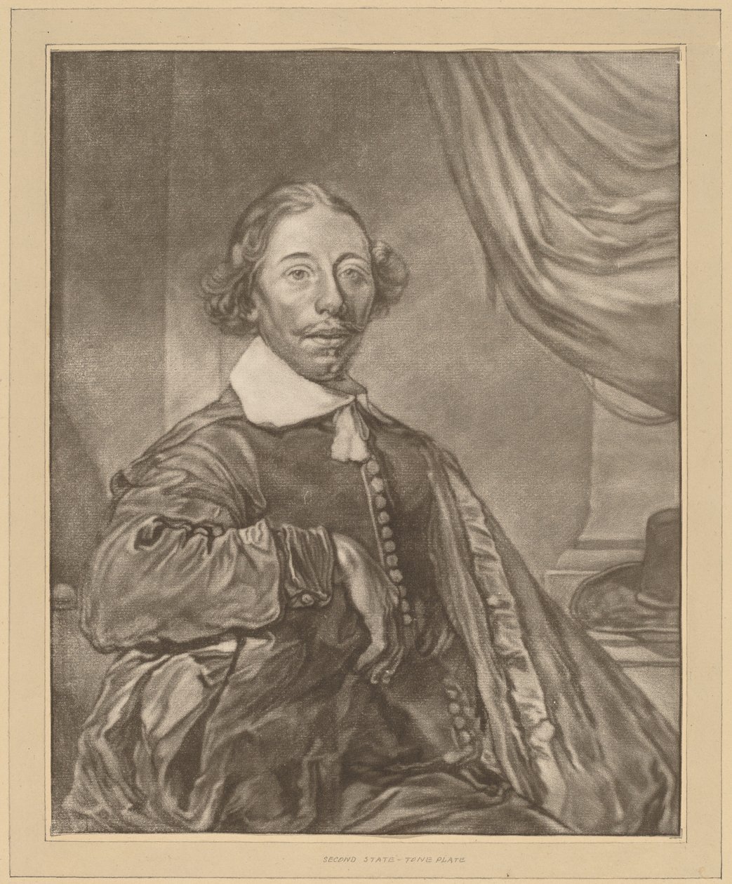 Portret siedzącego mężczyzny autorstwa Cornelis Ploos van Amstel
