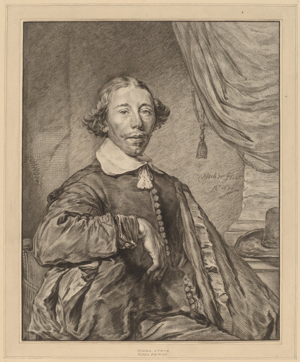 Portret siedzącego mężczyzny autorstwa Cornelis Ploos van Amstel