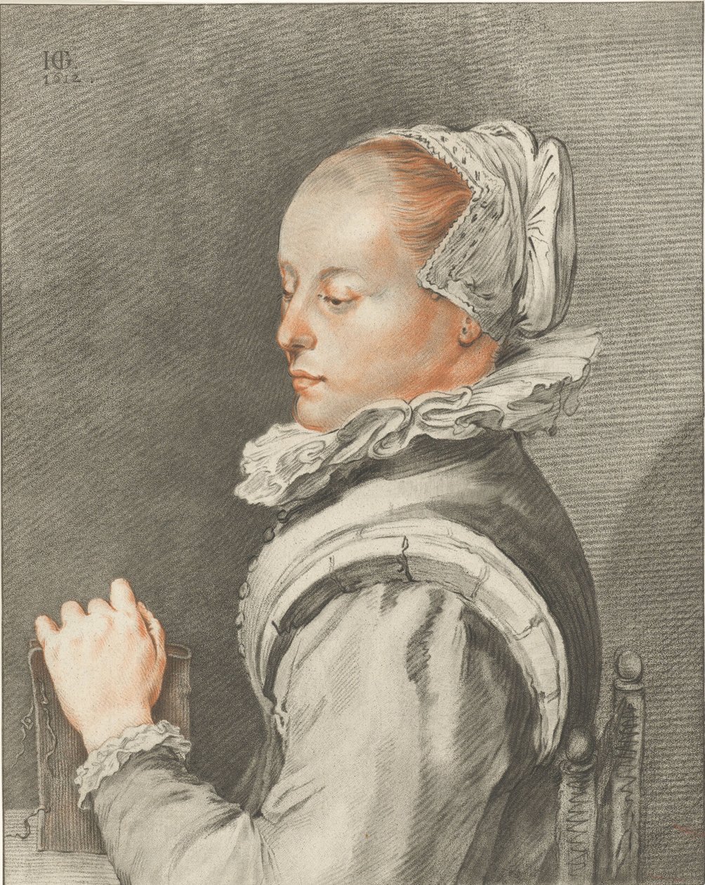 Portret młodej kobiety autorstwa Cornelis Ploos van Amstel