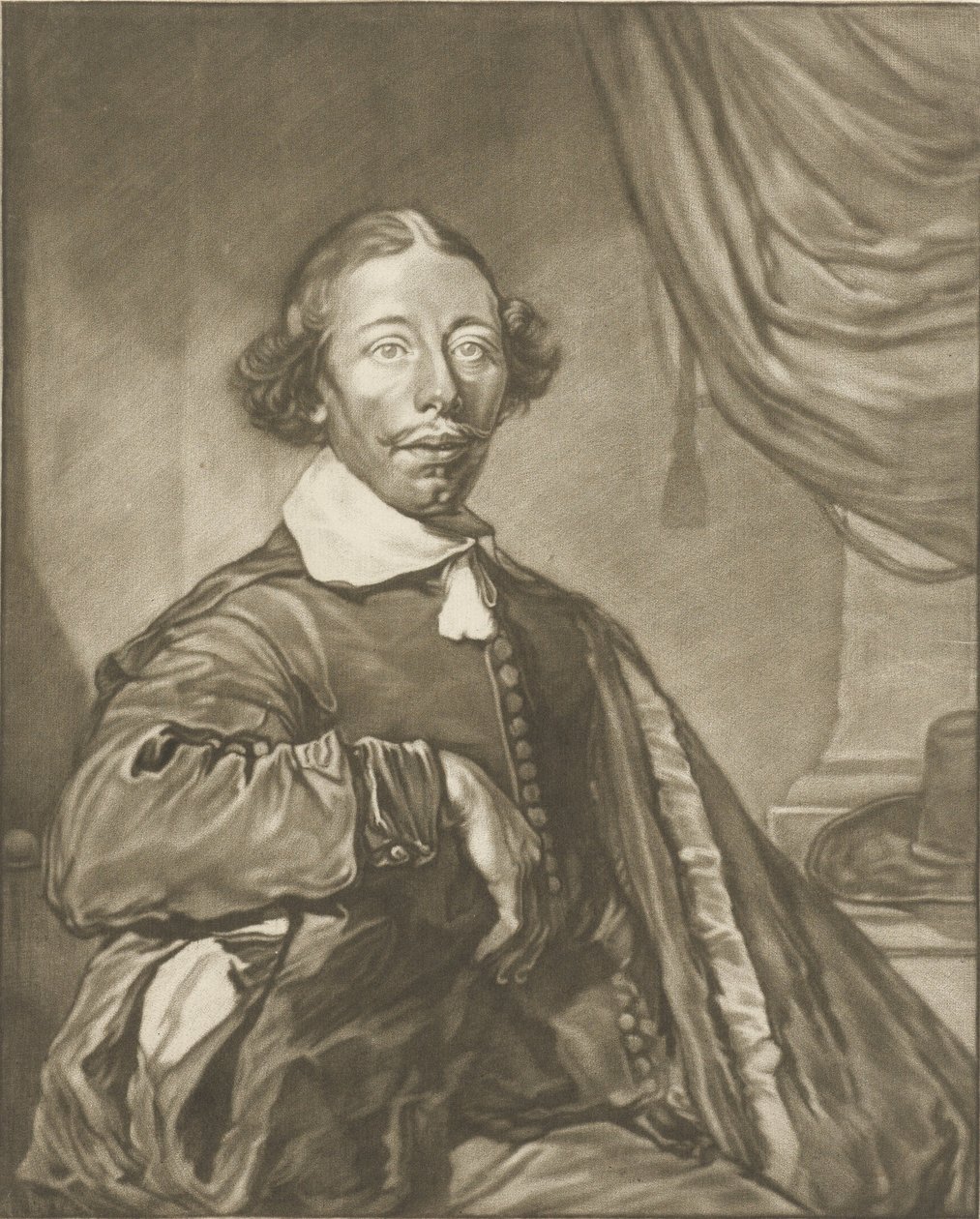 Portret mężczyzny autorstwa Cornelis Ploos van Amstel