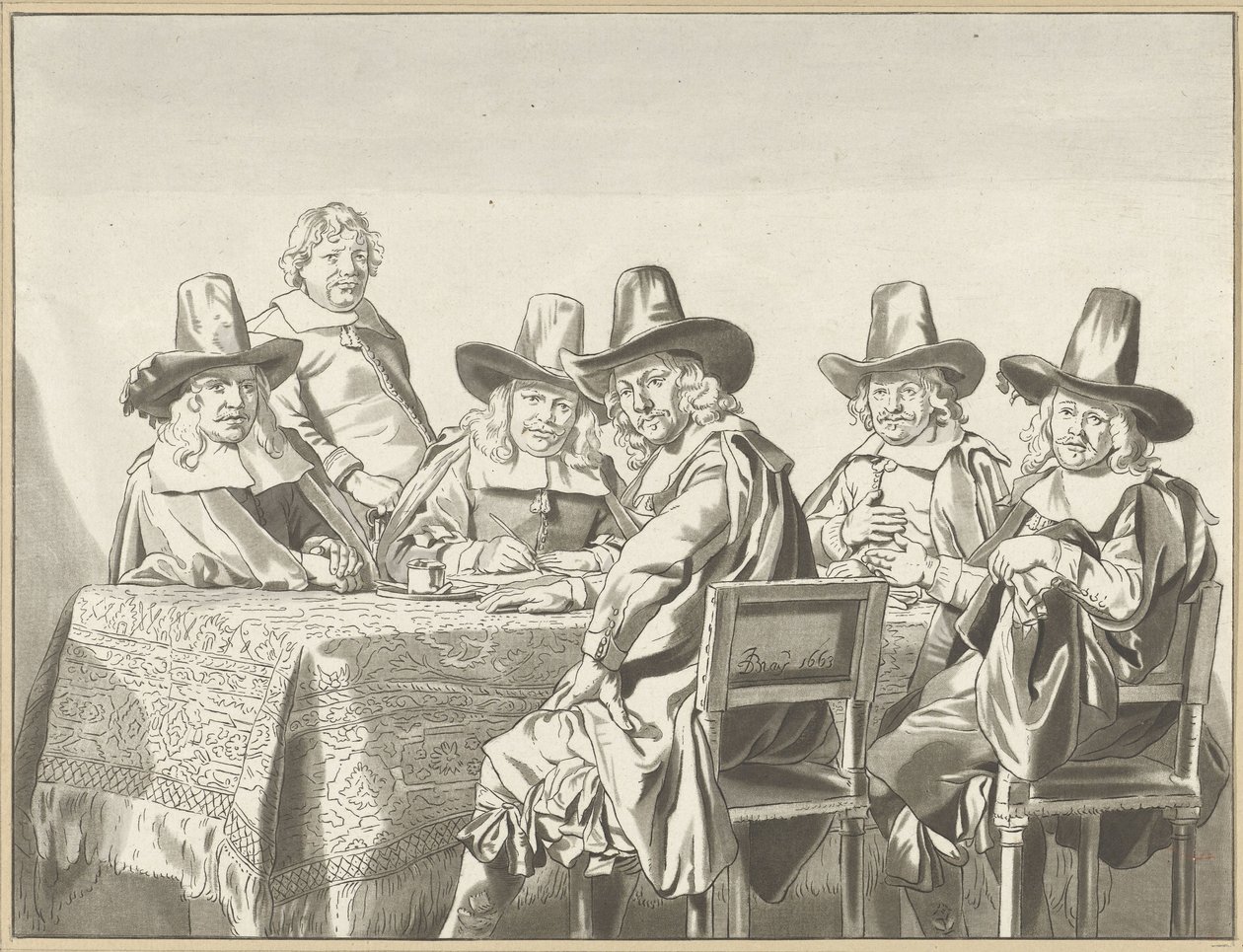 Regenci sierocińca w Haarlemie autorstwa Cornelis Ploos van Amstel