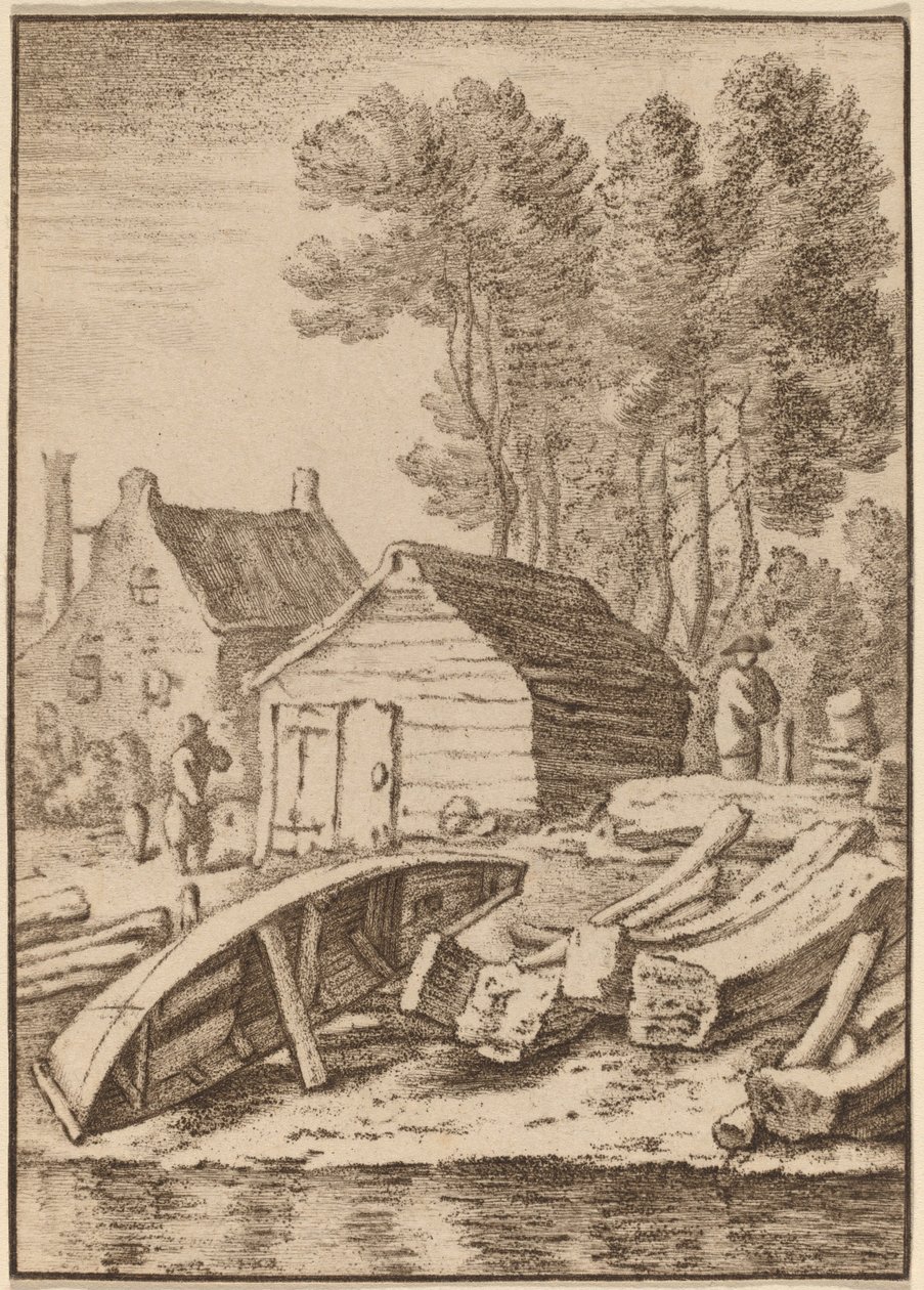 Stocznia, 1761, wydana 1765. autorstwa Cornelis Ploos van Amstel