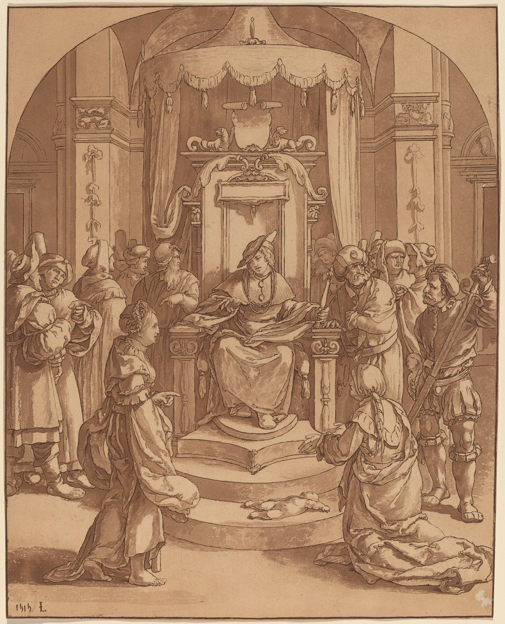 Wyrok Salomona autorstwa Cornelis Ploos van Amstel