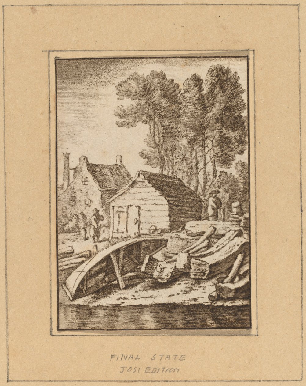 Stocznia autorstwa Cornelis Ploos van Amstel after Herman Saftleven