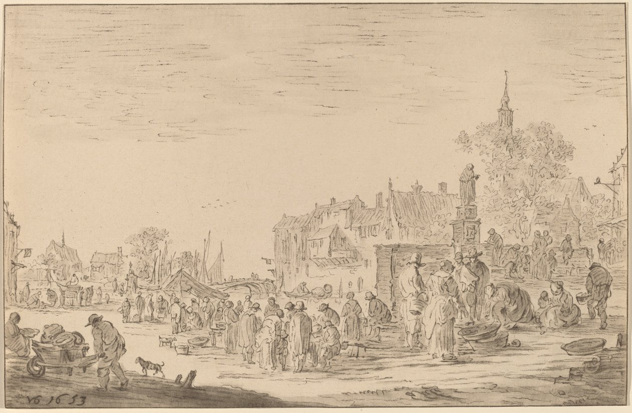 Targ Rybny autorstwa Cornelis Ploos van Amstel after Jan