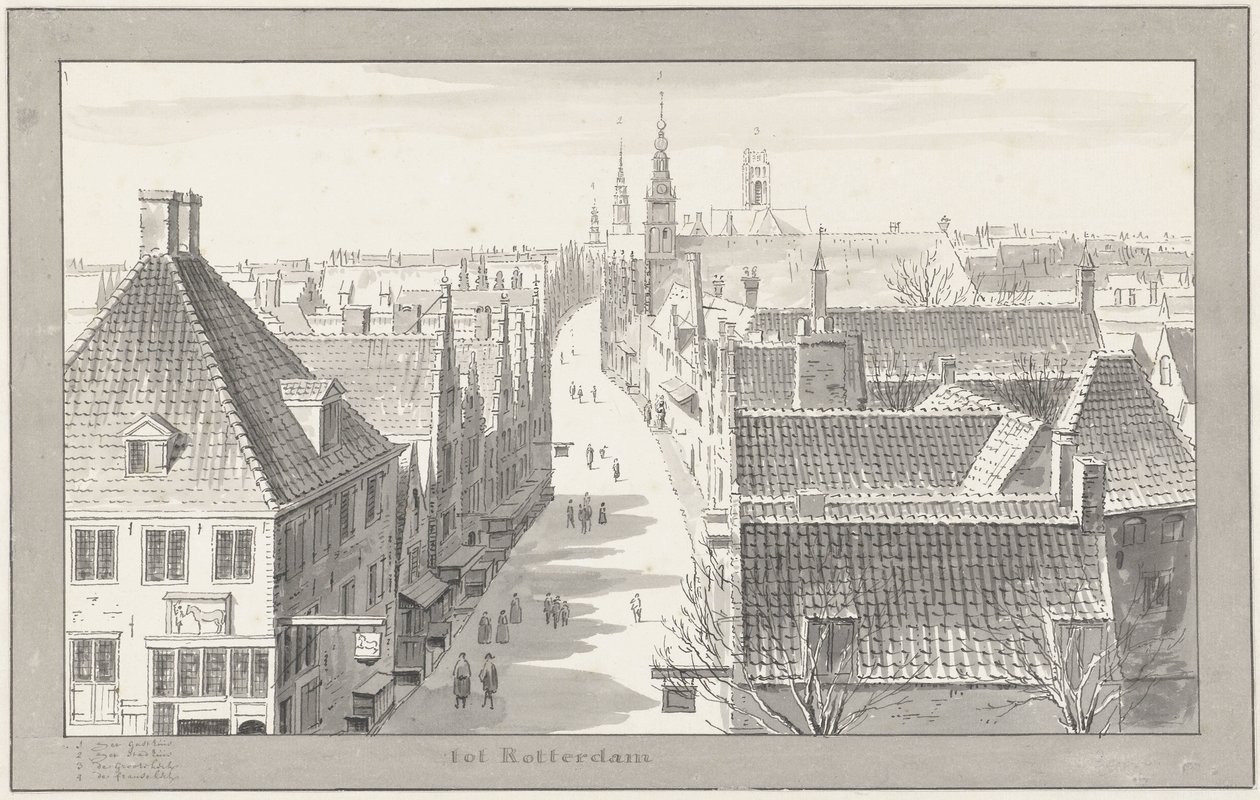 Hoogstraat w Rotterdamie autorstwa Cornelis Pronk