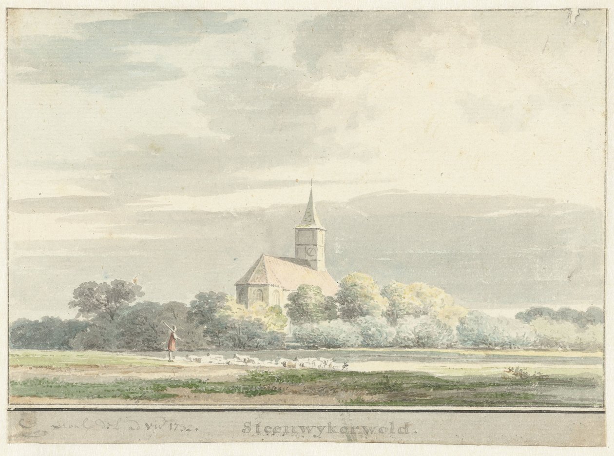 Widok na Steenwijkerwold autorstwa Cornelis Pronk