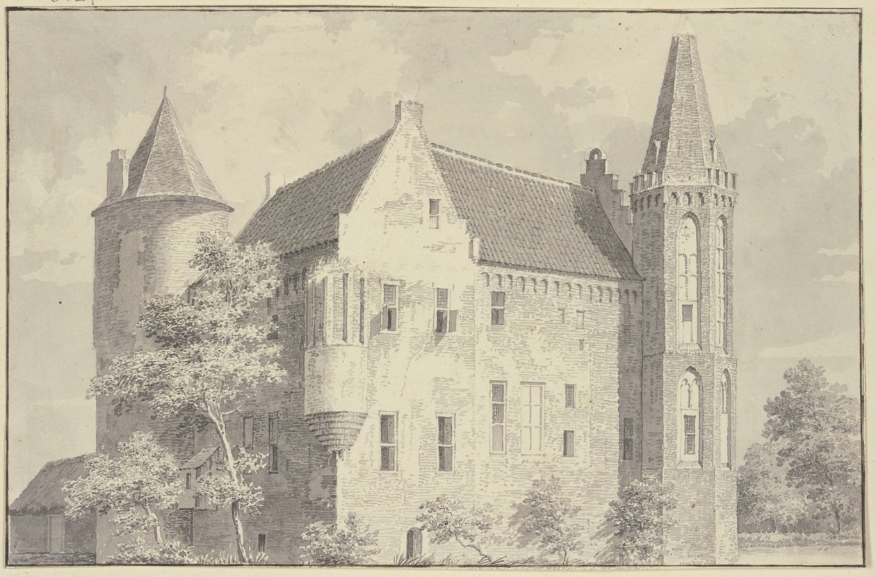 Zamek Croy w wiosce Aarle-Rixtel autorstwa Cornelis Pronk