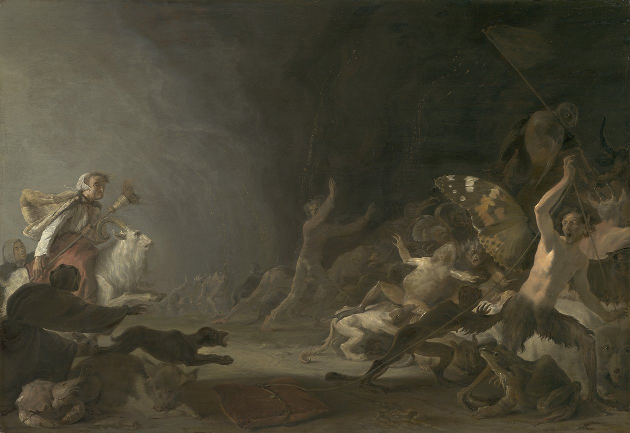 Szabat czarownic, ok. 1650 autorstwa Cornelis Saftleven