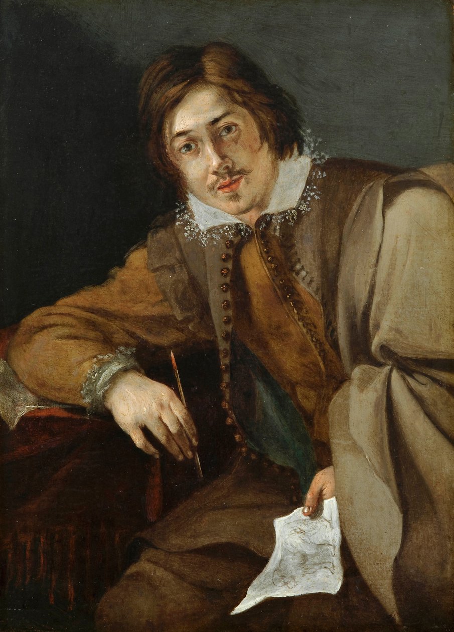 "" Autoportret "" (Autoportret) Obraz Cornelis Hermansz Saftleven (wersety 1607-1681) Olej na miedzi, wym. 21,1x15,5 cm Fondation Custodia autorstwa Cornelis Saftleven