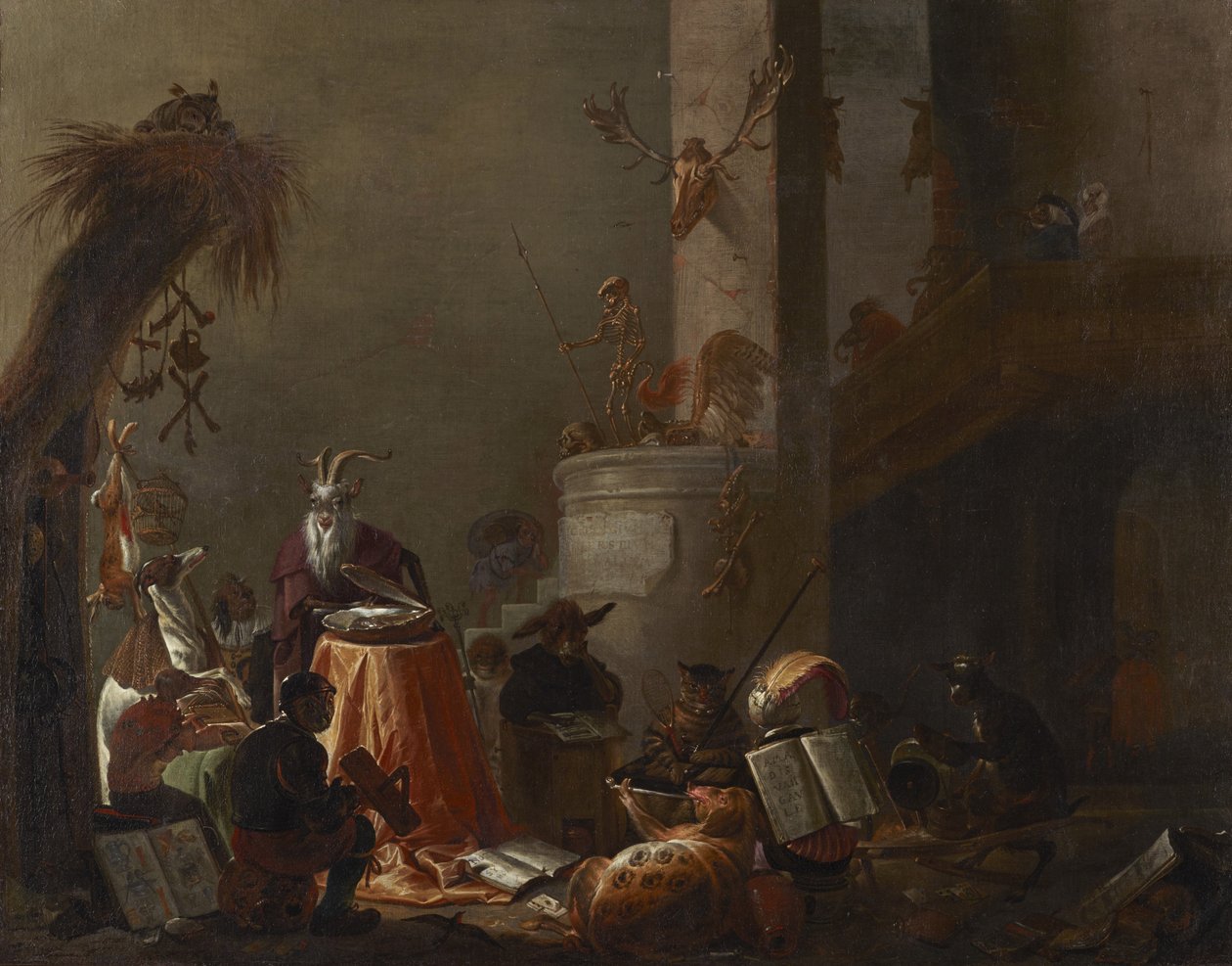 Kolegium Zwierząt autorstwa Cornelis Saftleven