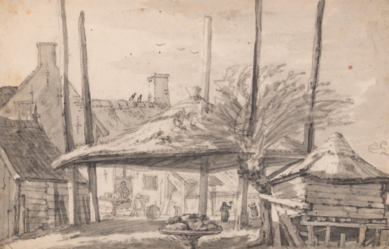 Pusty stóg siana autorstwa Cornelis Saftleven