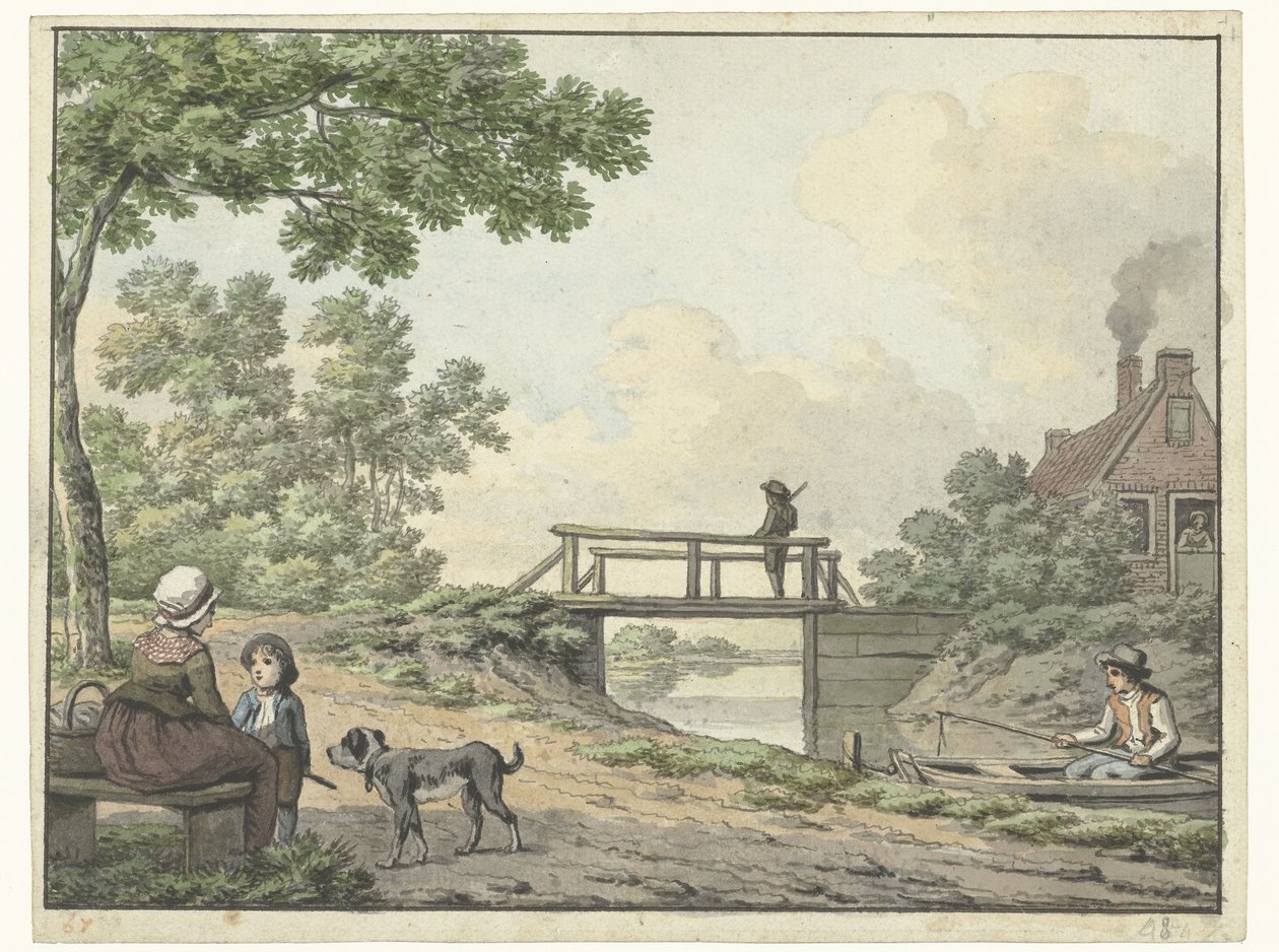 leżący pies autorstwa Cornelis Saftleven