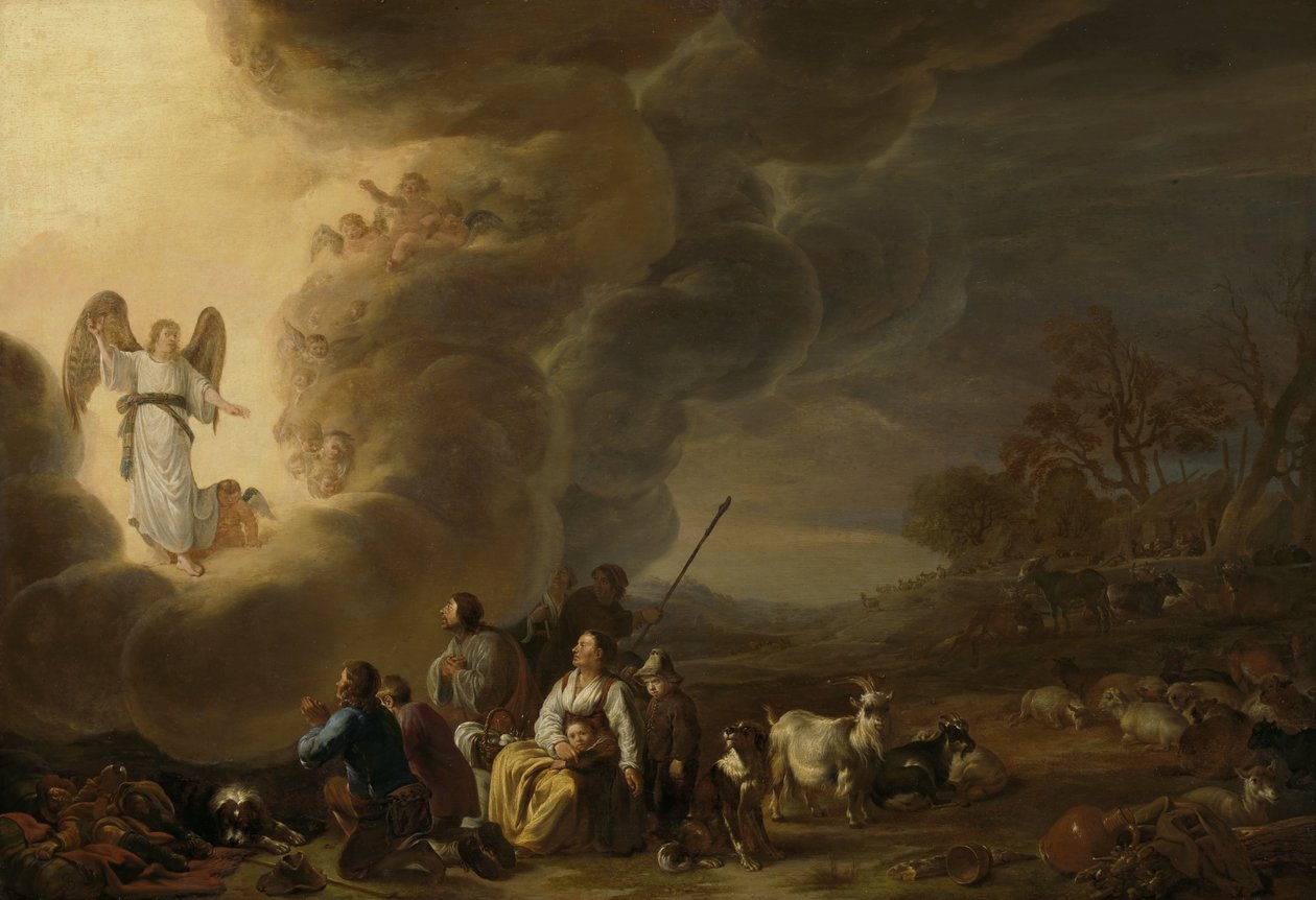 Zwiastowanie pasterzowi autorstwa Cornelis Saftleven