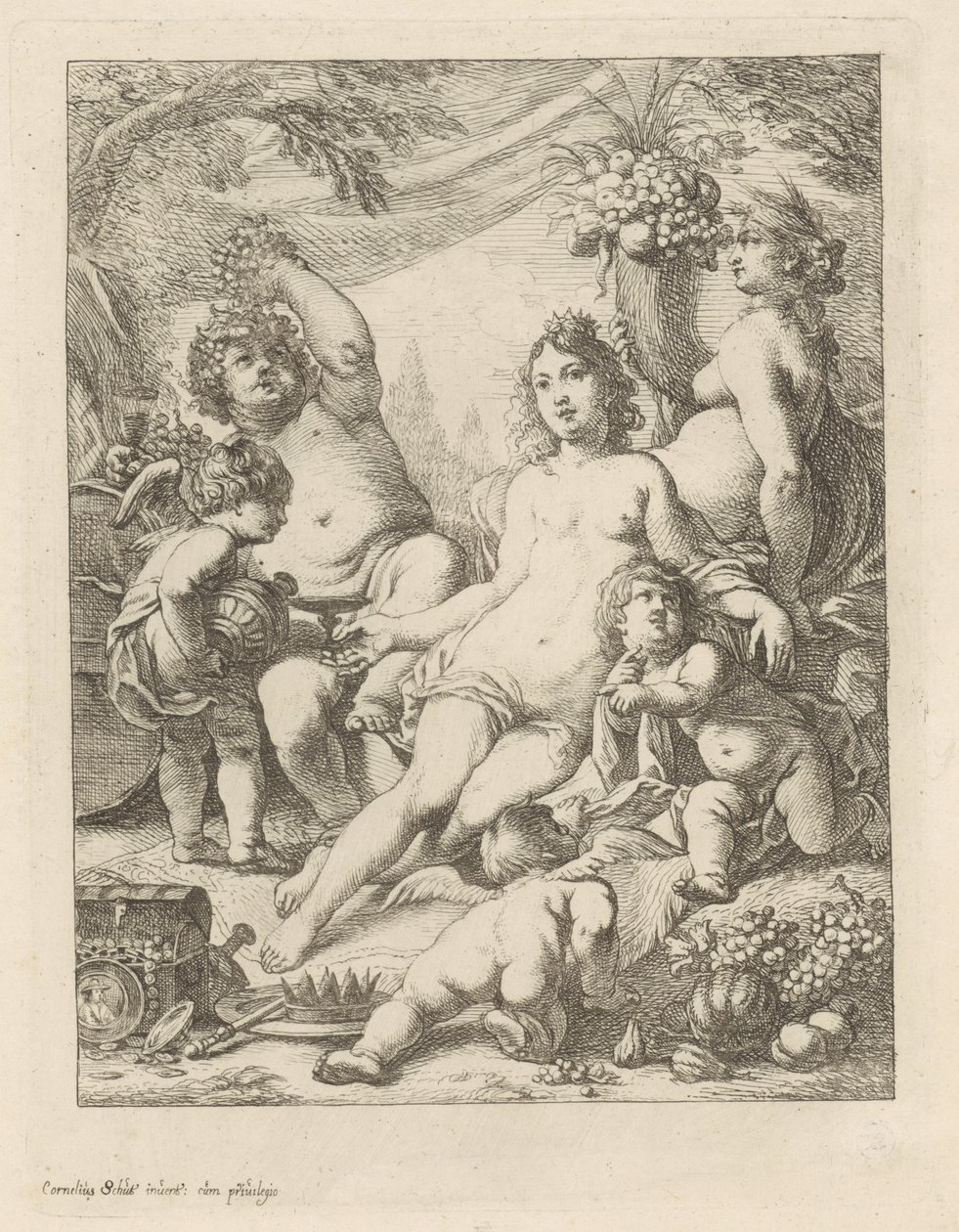 Bachus, Wenus i Ceres. autorstwa Cornelis Schut (I)