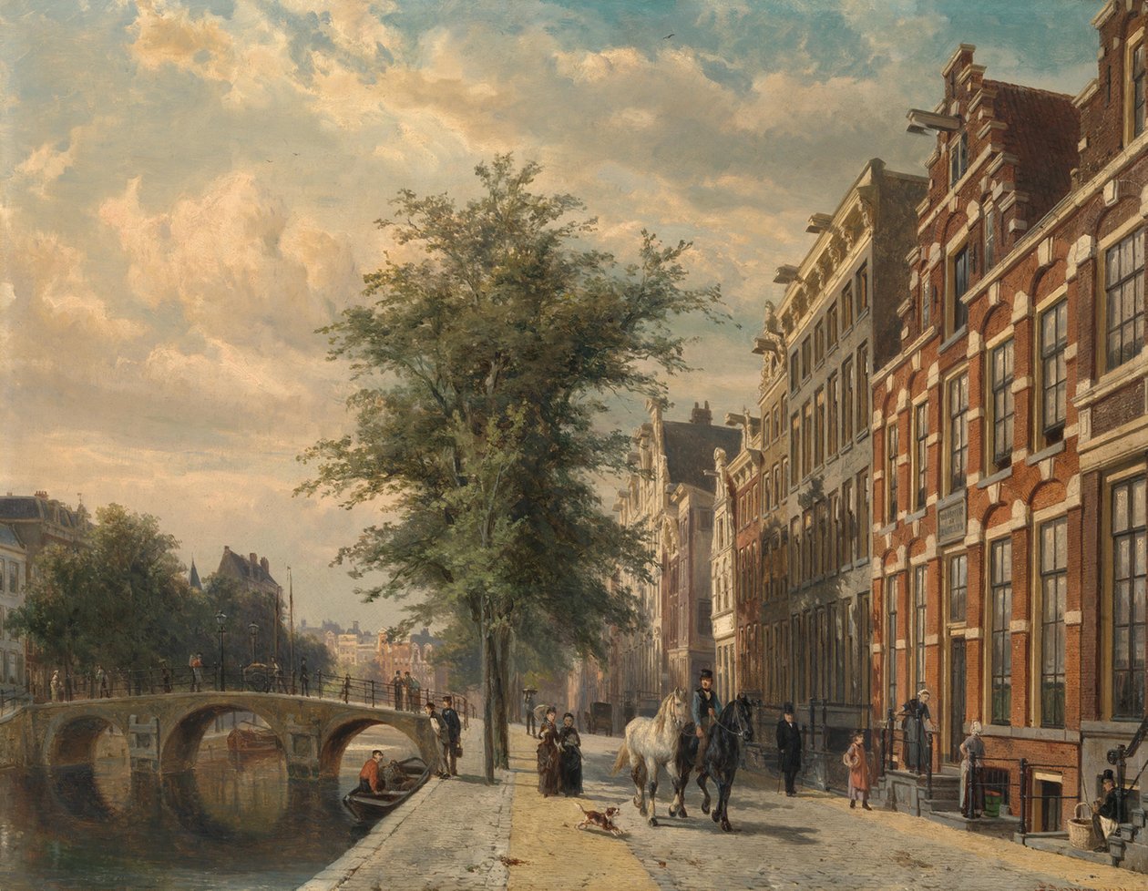 Mennonicki sierociniec De Oranjeappel przy Herengracht 344 autorstwa Cornelis Springer