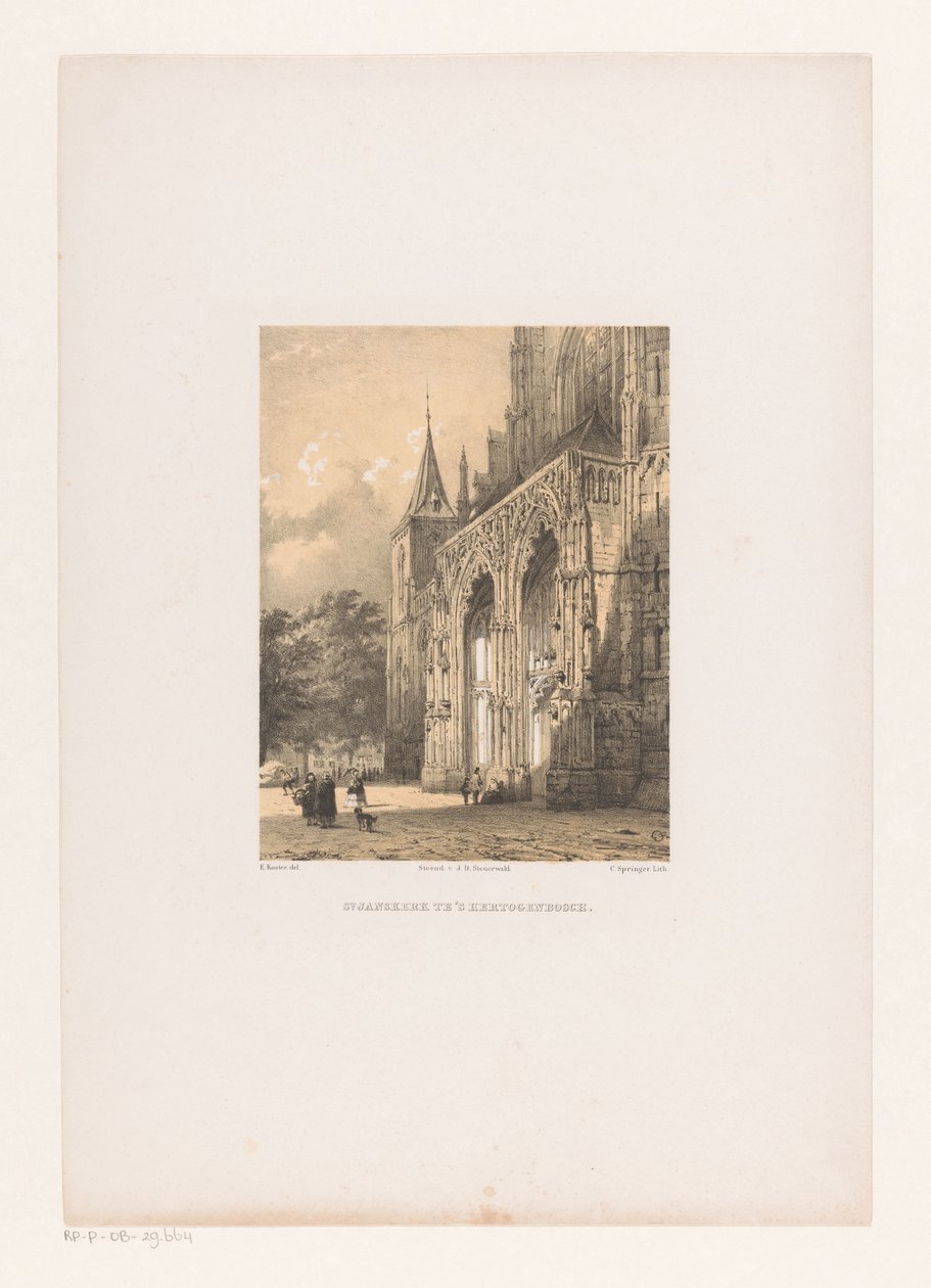 Katedra św. Jana w Den Bosch Św. Jankerk w Hertogenbosch (tytuł na obiekcie) autorstwa Cornelis Springer