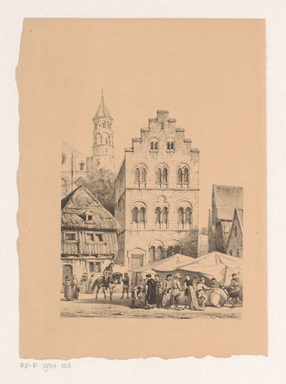 Domy z XII wieku Kamienne domy XII wiek autorstwa Cornelis Springer