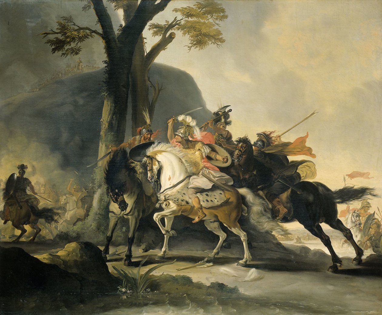 Aleksander Wielki w bitwie pod Granicus przeciwko Persom autorstwa Cornelis Troost