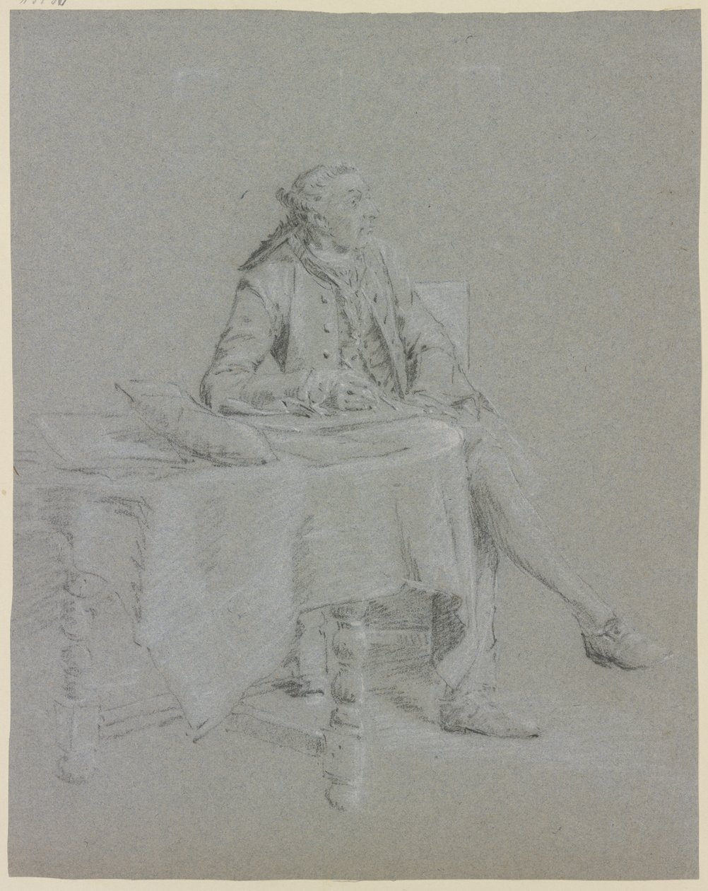 Kawaler siedzący przy stole autorstwa Cornelis Troost