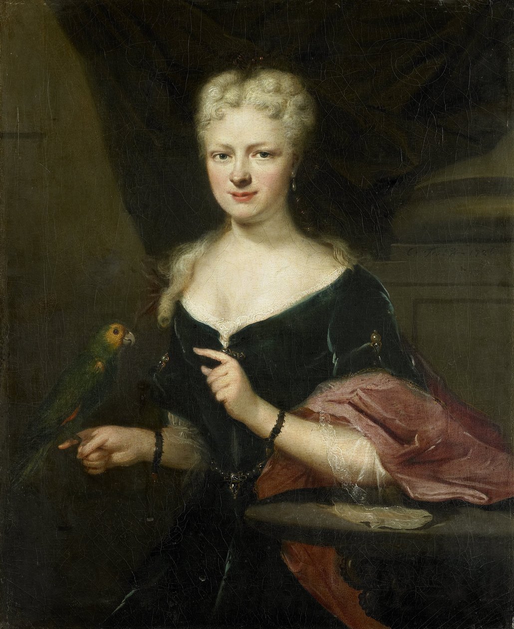 Portret Marii Magdaleny Stavenisse, żony Jakuba de Witte z Elkerzee, radnej Zierikzee autorstwa Cornelis Troost