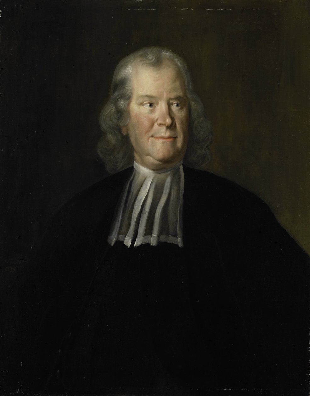 Portret lekarza Hermana Boerhaave, profesora Uniwersytetu w Leiden autorstwa Cornelis Troost