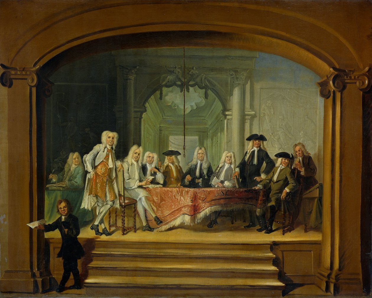 Regenci sierocińca Almoezeniers w Amsterdamie, 1729 autorstwa Cornelis Troost