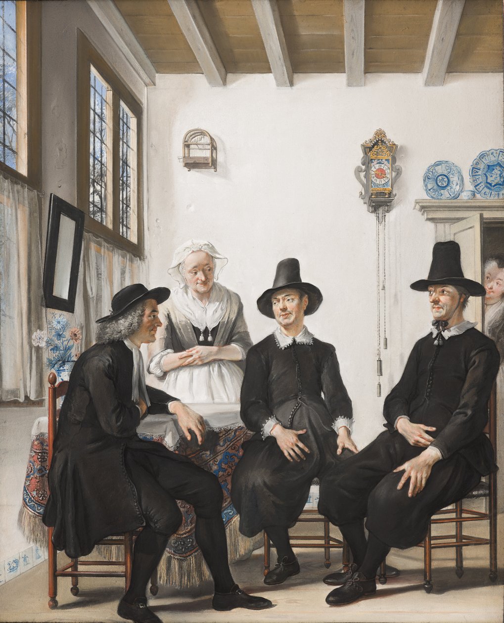 Saartje Jans zostaje poproszona o rękę w małżeństwie, 1738 autorstwa Cornelis Troost