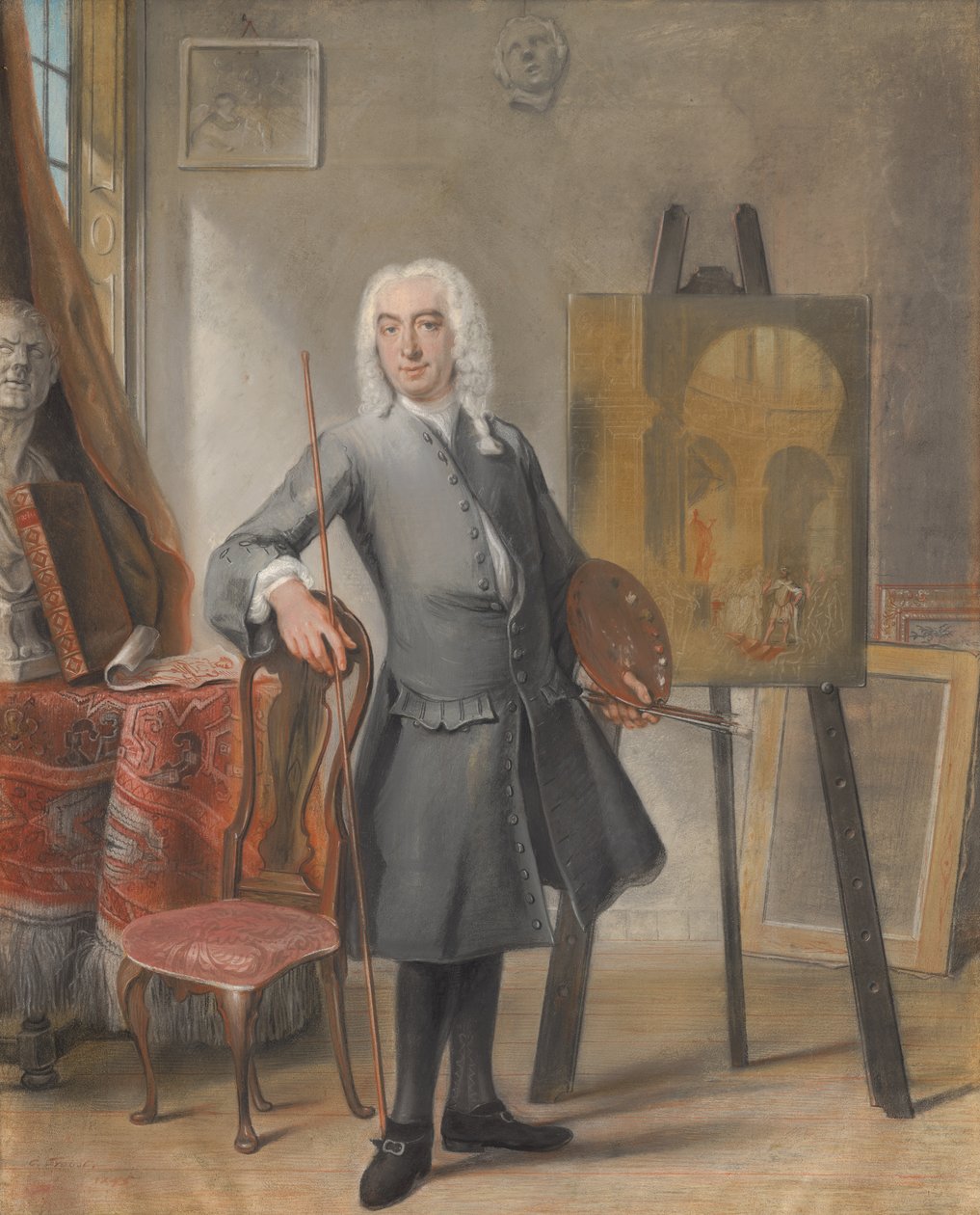 Autoportret, 1745 autorstwa Cornelis Troost
